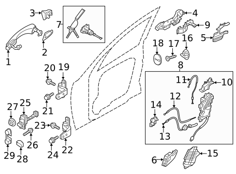 Rear Door for 2017 Kia K900 #1