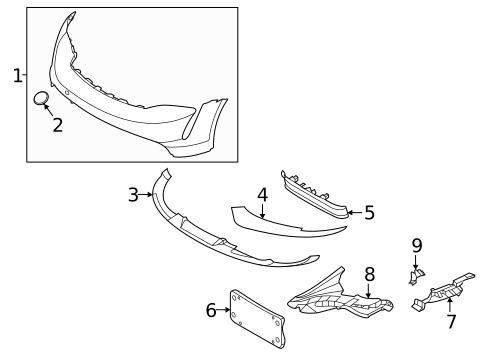 Bumper & Components - Front for 2023 Porsche Taycan #2