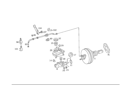 Brake Booster for 1986 Mercedes-Benz 300E #4