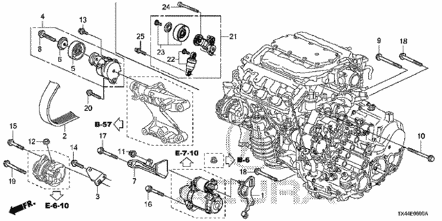 Alternator Bracket  - Tensioner for 2013 Acura RDX #0