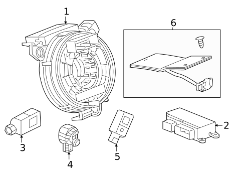 Air Bag Components for 2022 Cadillac XT4 #1