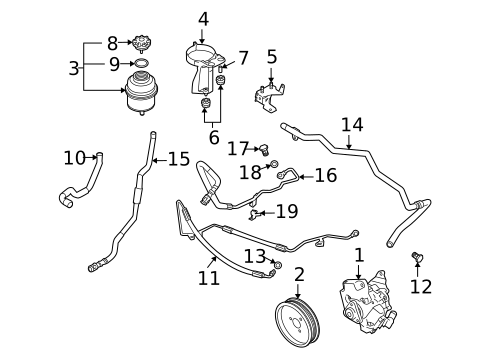 Pump & Hoses for 2009 BMW 650i #1