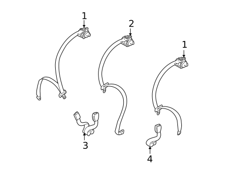 Rear Seat Belts for 2006 Mitsubishi Lancer #0