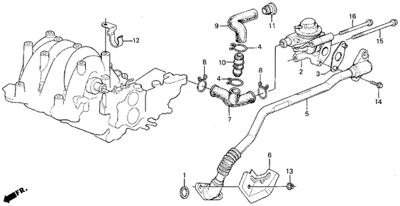 Air Suction Valve (86-87) for 1987 Acura Legend #0