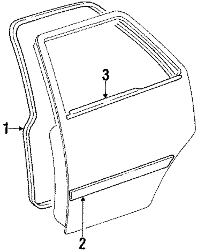 94841375 - Body: Weatherstrip for GM Image