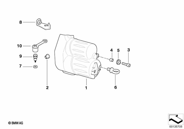 11147684538 - : Cover, Starter Motor, Silver for BMW-Motorrad Image