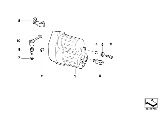 11147684538 - : Cover, Starter Motor, Silver for BMW-Motorrad Image