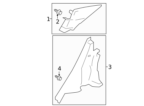 Interior Trim - Quarter Panels for 2017 Subaru Impreza #0