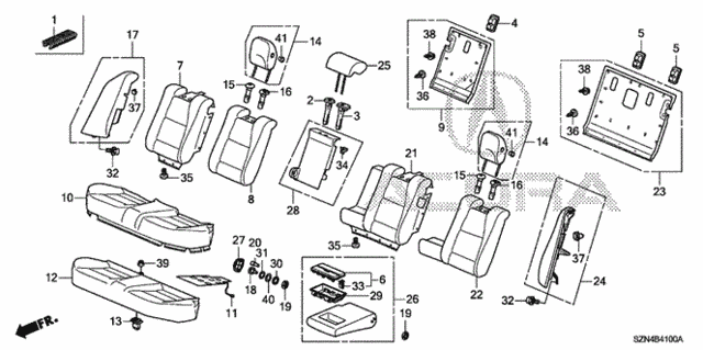 Rear Seat for 2012 Acura ZDX #0