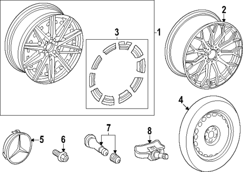 Wheels for 2025 Mercedes-Benz C 43 AMG&reg; #0