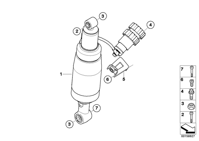 33537670374 - : Spring Strut, Rear        for BMW-Motorrad Image