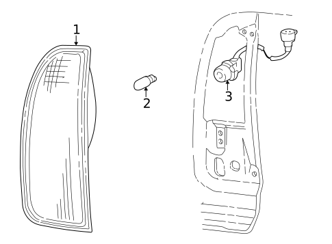 Combination Lamps for 2005 Lincoln Aviator #1