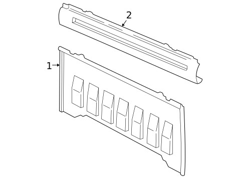 Back Panel for 1998 GMC C2500 Pickup #0