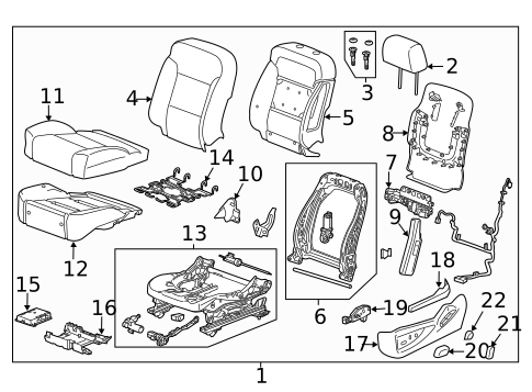 Driver Seat Components for 2017 GMC Yukon #3