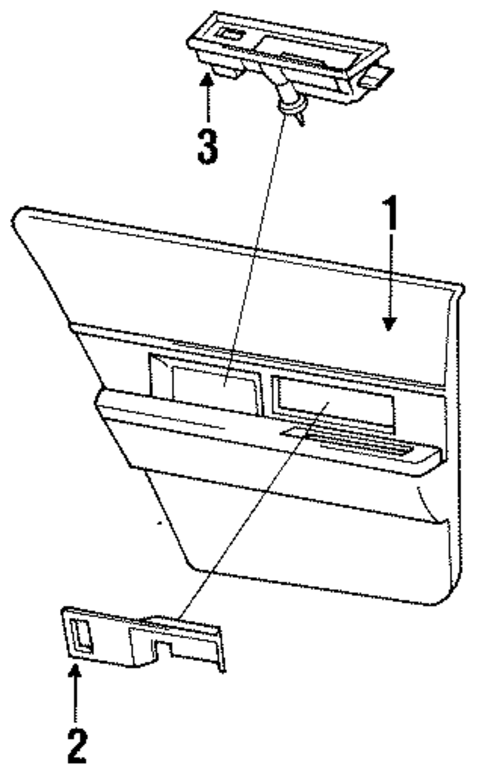 Interior Trim - Rear Door for 1994 Buick Park Avenue #0