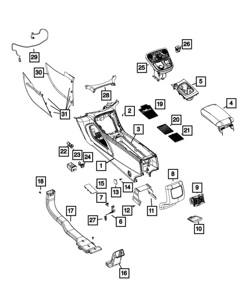 Consoles for 2017 Chrysler 200 #0