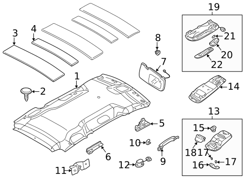 Interior Trim - Roof for 2003 Kia Sedona #1
