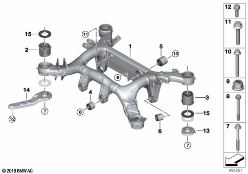 Rear Axle with Suspension for 2019 BMW 840iX #1