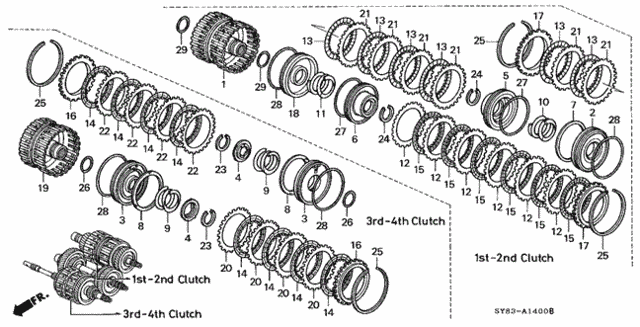 AT Clutch (2) for 1998 Acura CL #0