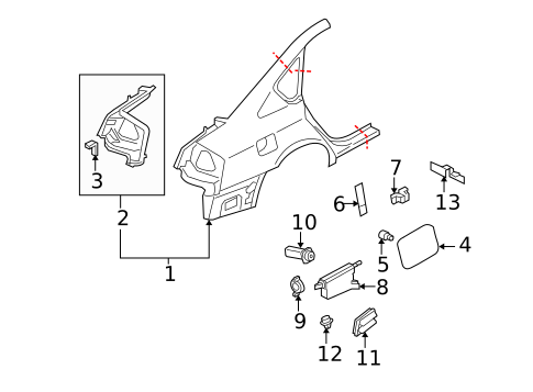 Fuel Door for 2010 INFINITI M45 #0