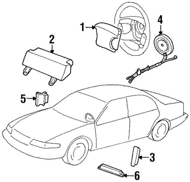 F8RZ14K153BA - Electrical: Air Bag Impact Sensor for Ford Image