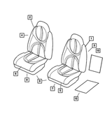 WK871DVAA - Interior Trim: Seat Back Cover for Dodge: Durango Image