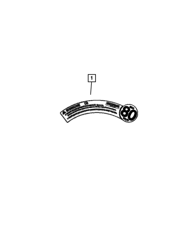 68229420AA - Labels: Space Saver Spare Warning Label for Mopar Image