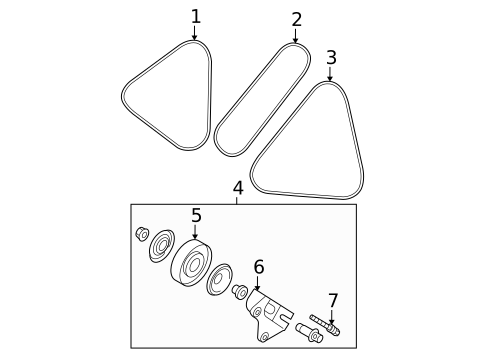 Belts & Pulleys for 2005 Kia Spectra5 #0