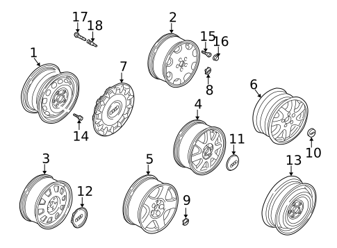 Wheels for 2001 Audi A4 Quattro #0