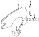 GA2A51850APZ - : Mud Guard for Mazda: MX-6 Image