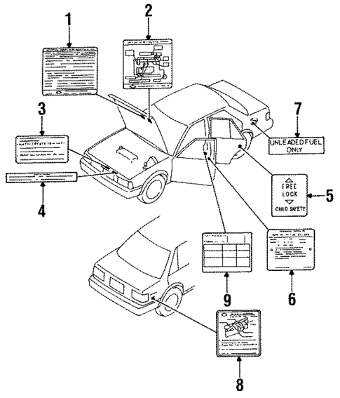 Labels for 1989 Nissan Stanza #0