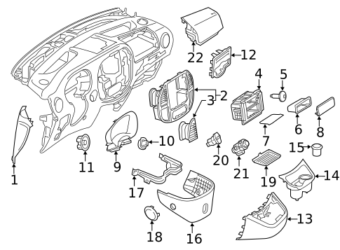 Instrument Panel Components for 2023 Mercedes-Benz Metris #0