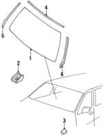 8971145741 - Body: Windshield for Honda: Passport Image