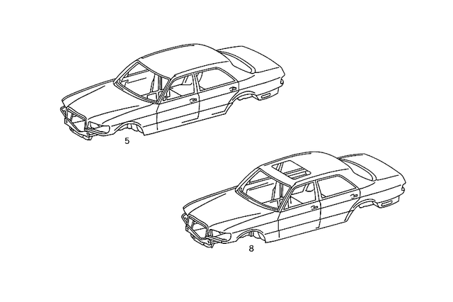 1266008905 - Body in White: Body Shell for Mercedes-Benz: 560SEL Image image