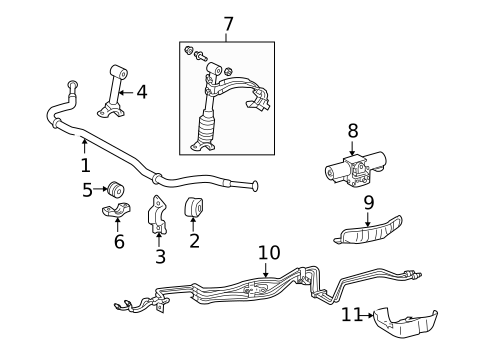 Stabilizer Bar & Components for 2018 Lexus GX460 #0