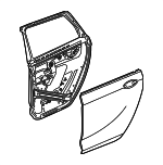 39171974 - : Rear Driver Side Door for Buick: Regal TourX Image