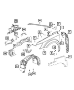 68110408AC - Body Sheet Metal Except Doors: Fender To Hinge Pillar Silencer for Mopar Image