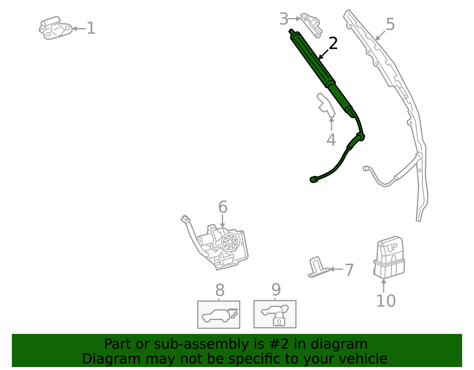 2024-2025 Toyota Grand Highlander Tailgate Lift Motor 68920-0E110 ...