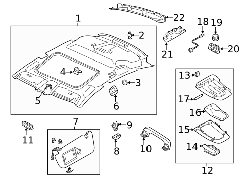 Interior Trim - Roof for 2022 Audi A6 Quattro #0