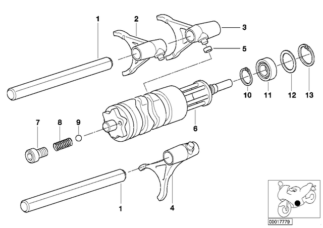 23111340371 - Manual Transmission: Lock Ring - 12X1.2 for BMW-Motorrad Image