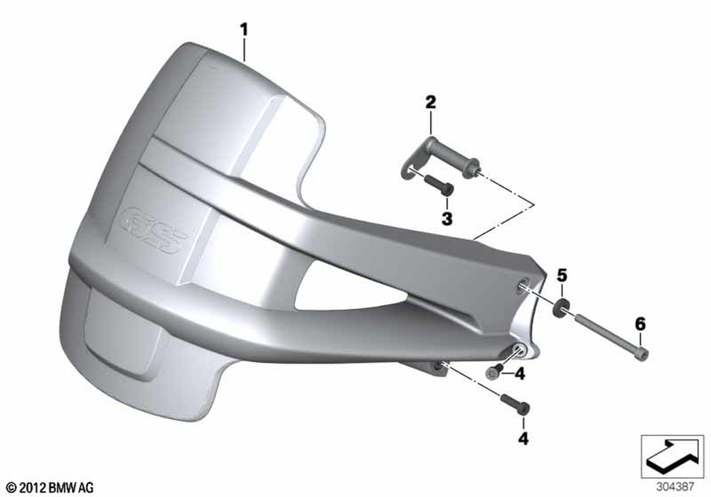 46627682884 - Mudguard Rear 2003-2013 BMW-Motorrad | BMW