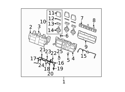 Rear Seat Components for 2007 Nissan Quest #3