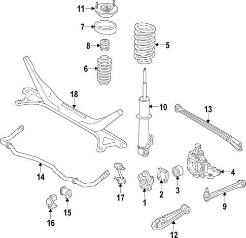 Rear Suspension for 2015 Porsche Boxster #1