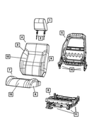 1FX341J8AA - Interior Trim: Front Headrest for Mopar Image