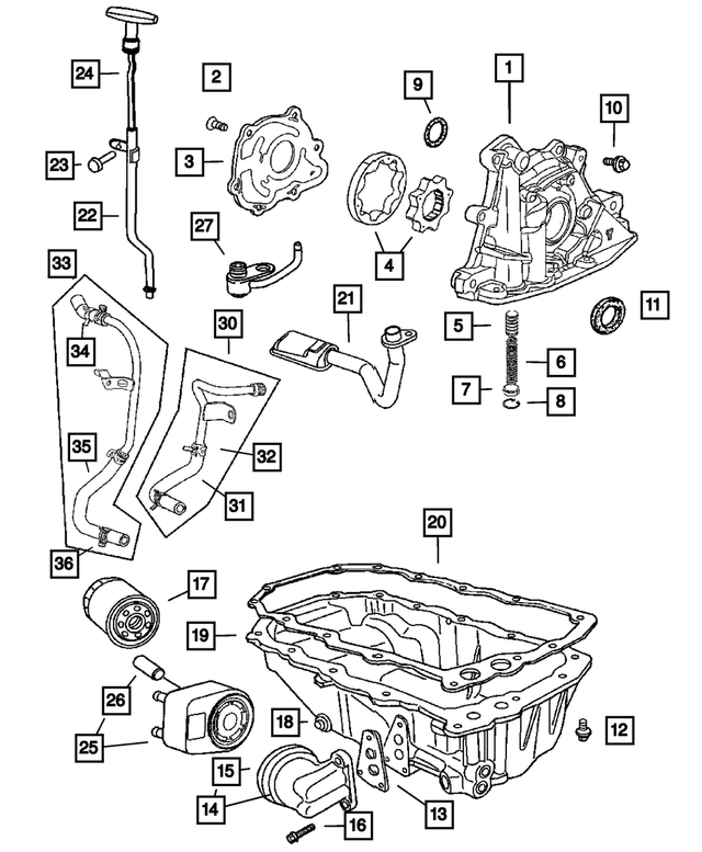 4884297AD - : Oil Cooler Tube, Return for Mopar Image