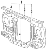 MR179661 - Cooling System: Radiator Support for Dodge: Ram 50 Image