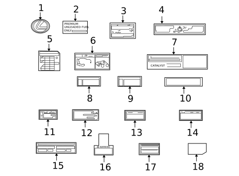 Labels for 2004 Lexus LS430 #0