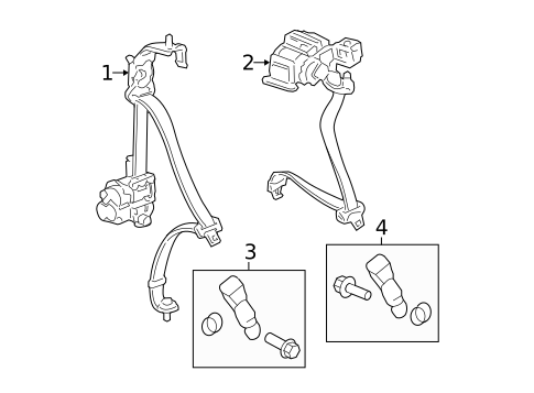 Third Row Seat Belts for 2014 Honda Odyssey #0