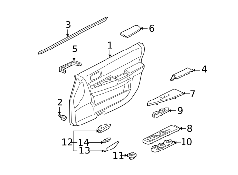 Front Door for 2004 Mitsubishi Endeavor #1
