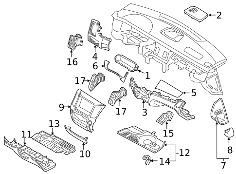 Instrument Panel Components for 2011 Hyundai Equus #0